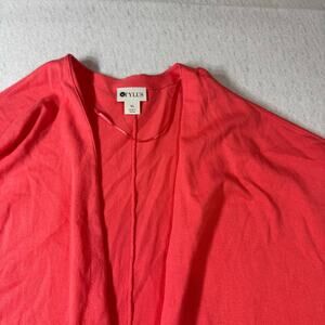 Stylus XL Cocoon Open Sweater Cardigan NWT Dubarry Coral 3/4 Sleeve Casual Chic